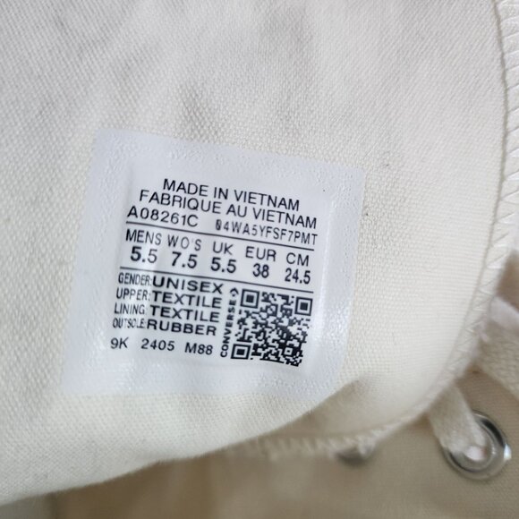 Converse Chuck 70 Plus XHi 7.5 Women Shoes Sneaker Platform Canvas Egret A08221C - Picture 9 of 11